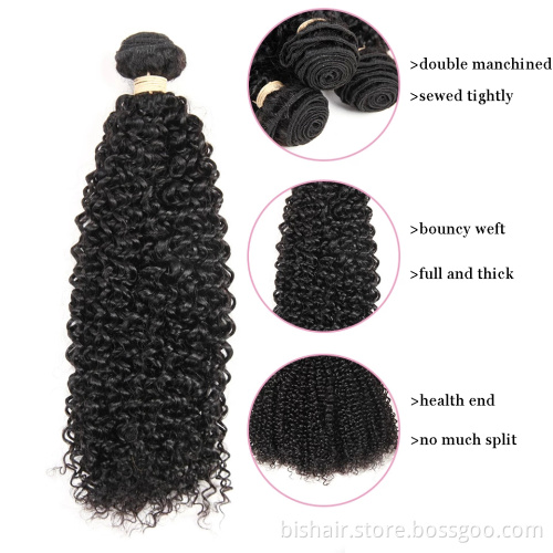 wholesale 10A 10A brazilian straight body kinky curly water deep wave 100% virgin human hair bundles with lace frontal closure